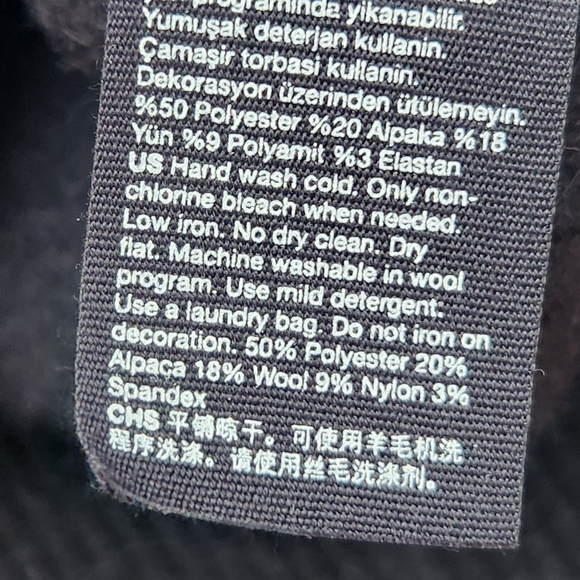 & OTHER STORIES Women’s Rhinestone Fringe Crop Sweater Small Black Wool Alpaca - Picture 7 of 10